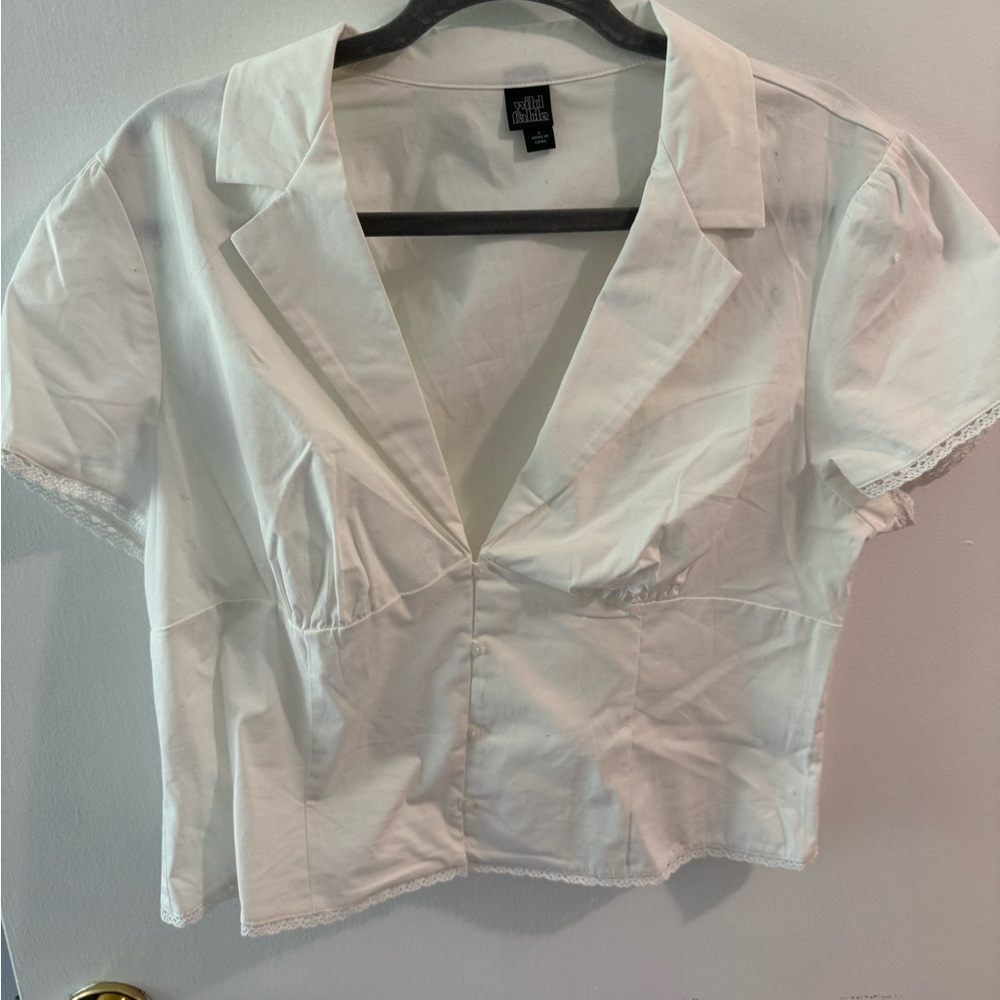 Wild Fable White Button Down Shirt